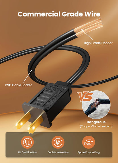 Outdoor String Lights 25 Feet G40 LED Patio Lights, Plug-in, 13 Plastic Edison Bulbs(1 Spare), Waterproof Connectable Hanging Light for Backyard Porch Balcony Party Decor, E12 Base, Black